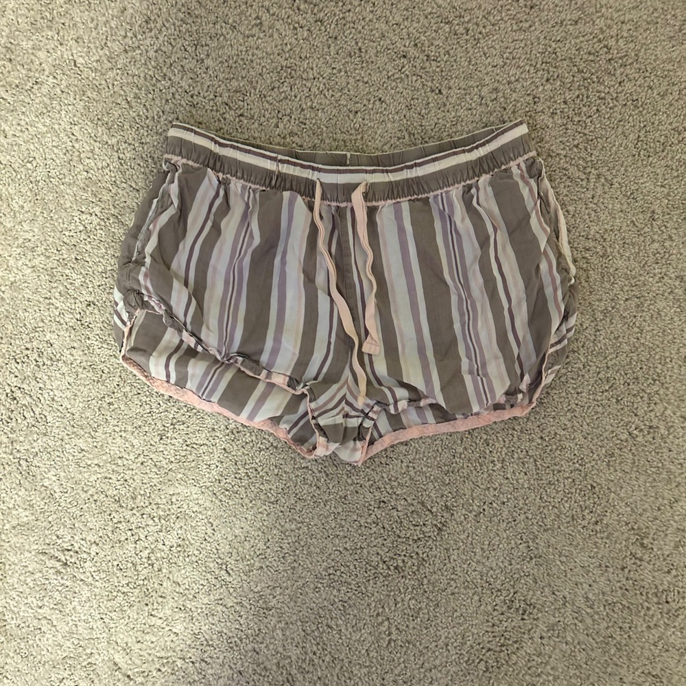 Stripped Pajama Shorts